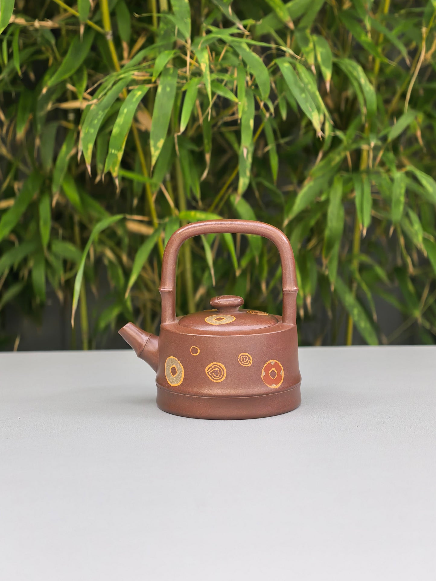 范泽锋高徒·省大师邱爽紫砂潜力重器【节节高升提梁】原矿优质老紫泥·180cc