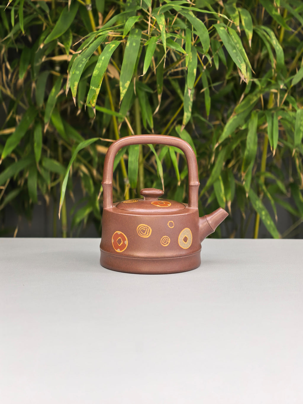 范泽锋高徒·省大师邱爽紫砂潜力重器【节节高升提梁】原矿优质老紫泥·180cc