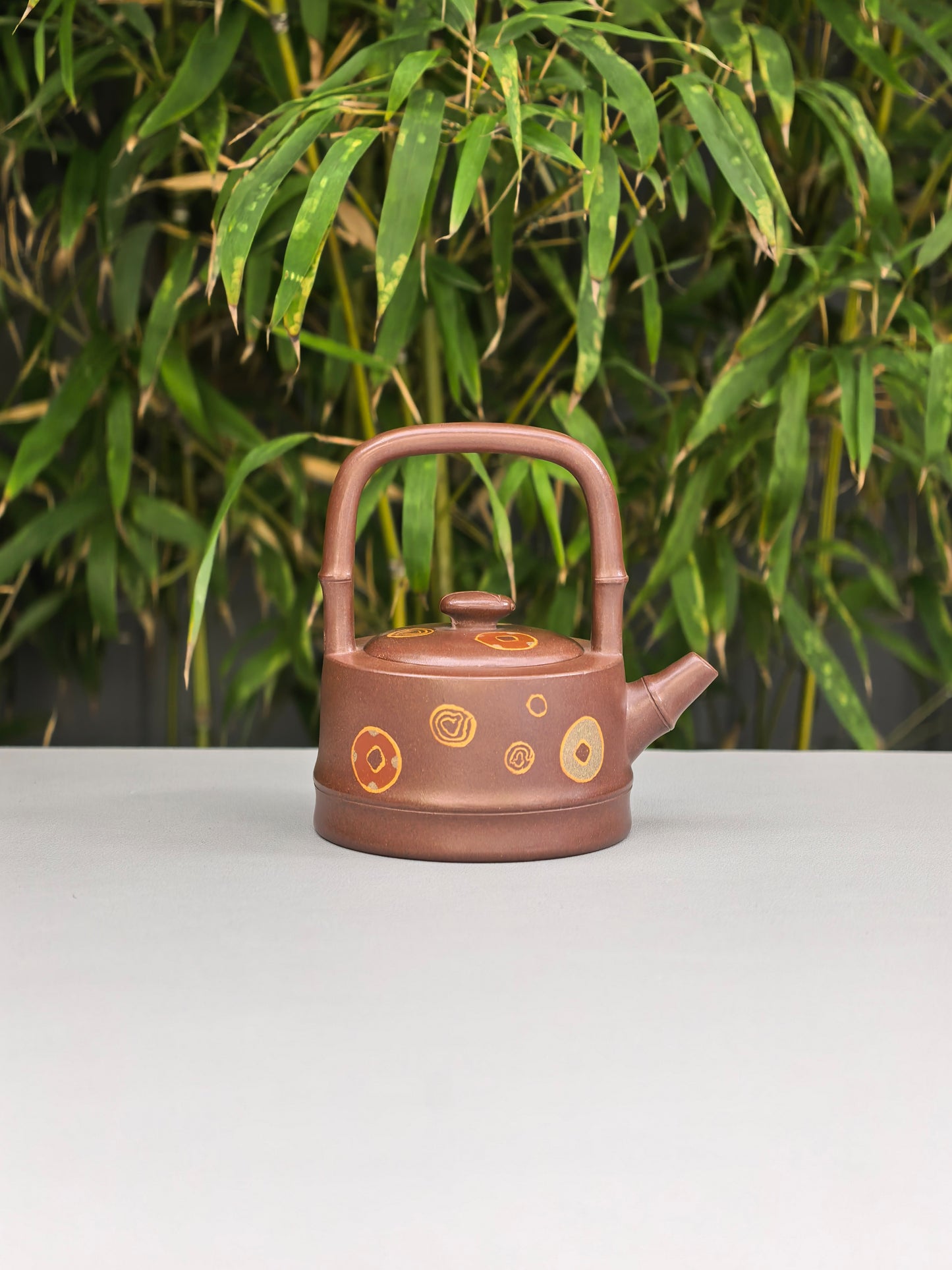 范泽锋高徒·省大师邱爽紫砂潜力重器【节节高升提梁】原矿优质老紫泥·180cc