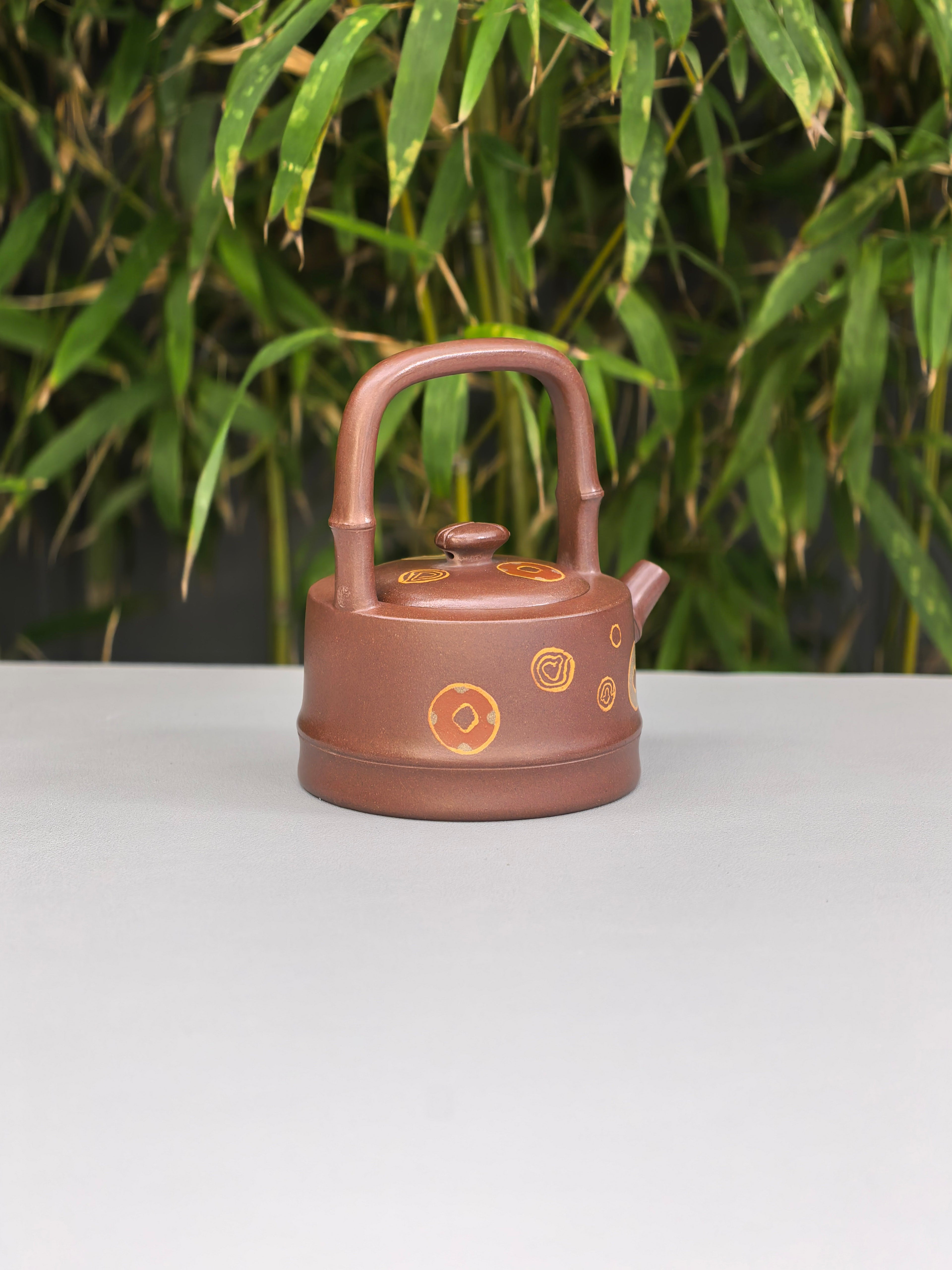 范泽锋高徒·省大师邱爽紫砂潜力重器【节节高升提梁】原矿优质老紫泥·180cc