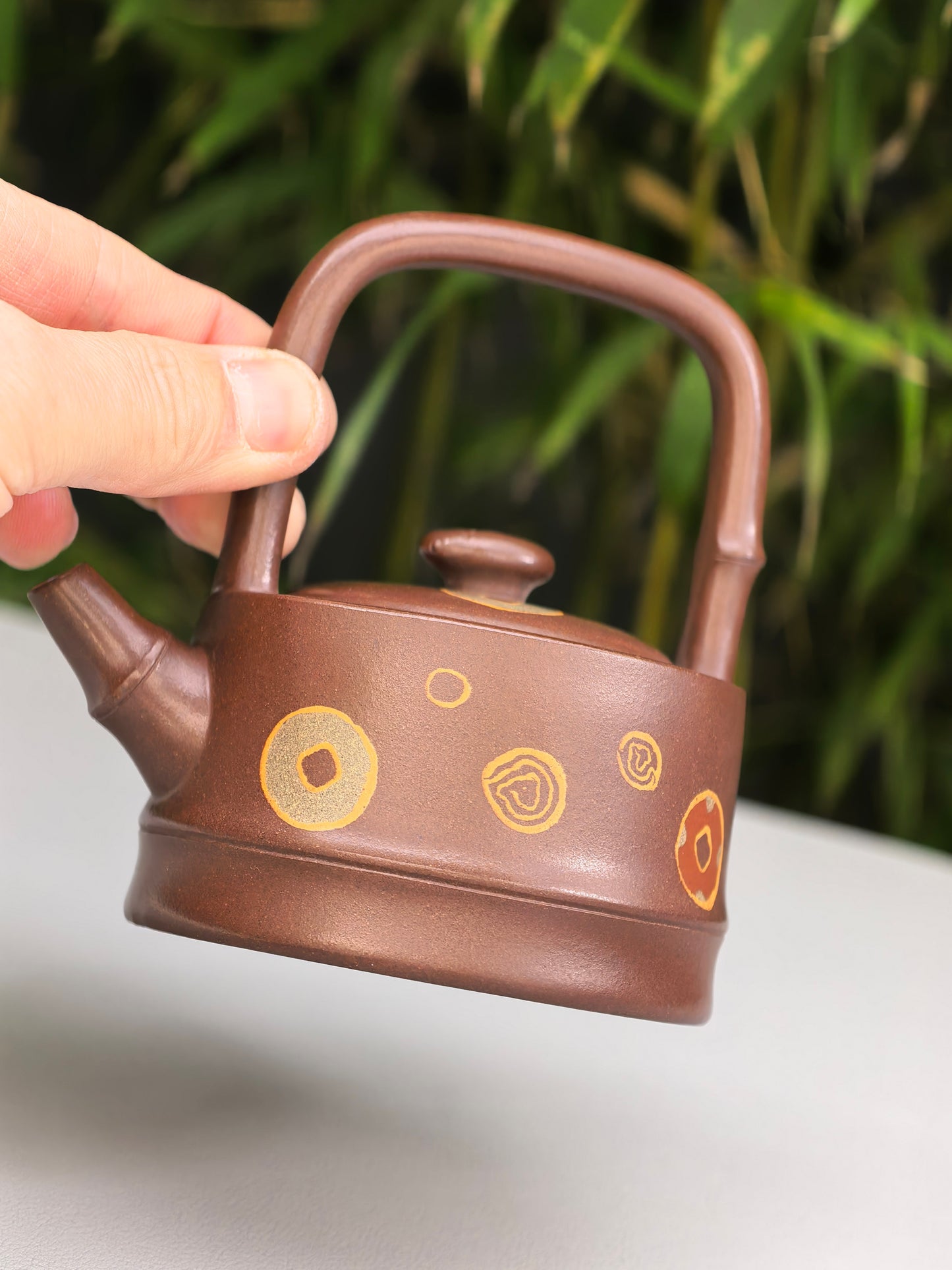 范泽锋高徒·省大师邱爽紫砂潜力重器【节节高升提梁】原矿优质老紫泥·180cc