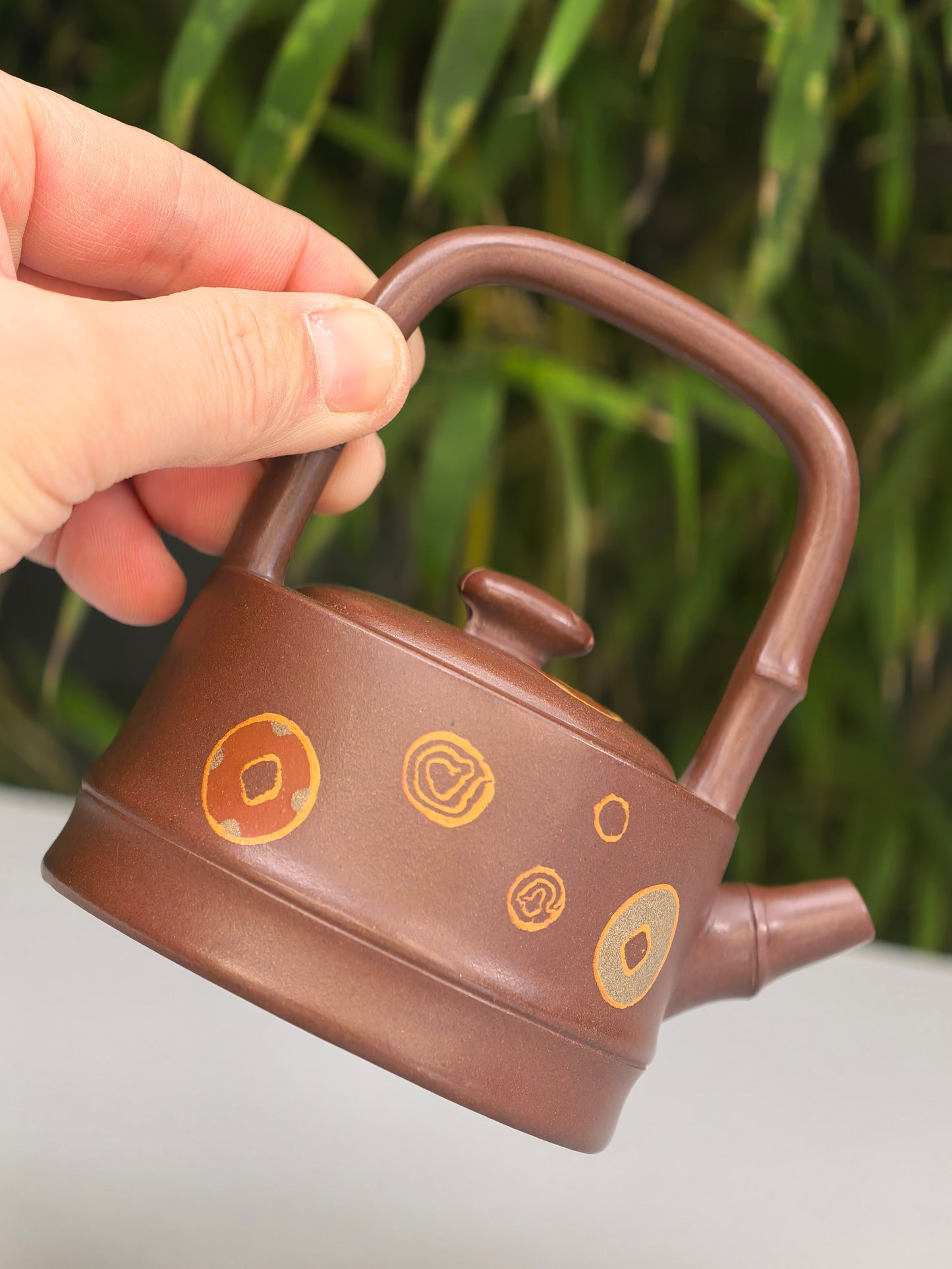 范泽锋高徒·省大师邱爽紫砂潜力重器【节节高升提梁】原矿优质老紫泥·180cc