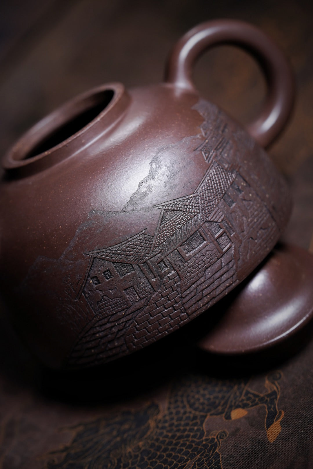 储立之大师 | 中国陶瓷艺术终身成就奖获得者重器【渔翁壶】家藏优质紫玉金砂· 380ml