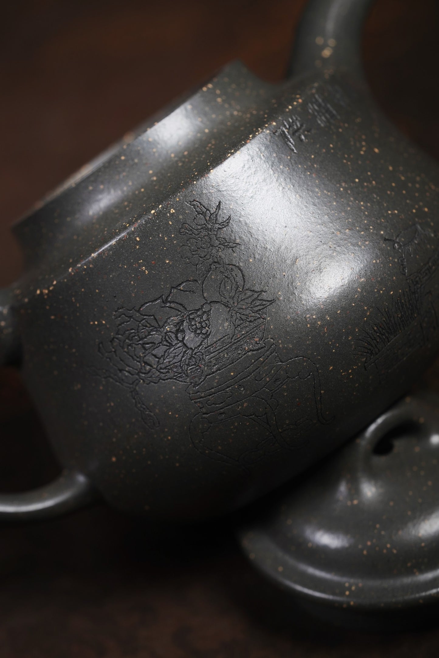 储立之大师 | 中国陶瓷艺术终身成就奖获得者重器【云柱壶】原矿优质雪花青· 320cc