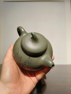国大师·顾绍培➕省大师·储立之联袂合作限量款【茄段壶】原矿极品雪华绿泥· 320cc