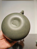 国大师·顾绍培➕省大师·储立之联袂合作限量款【茄段壶】原矿极品雪华绿泥· 320cc