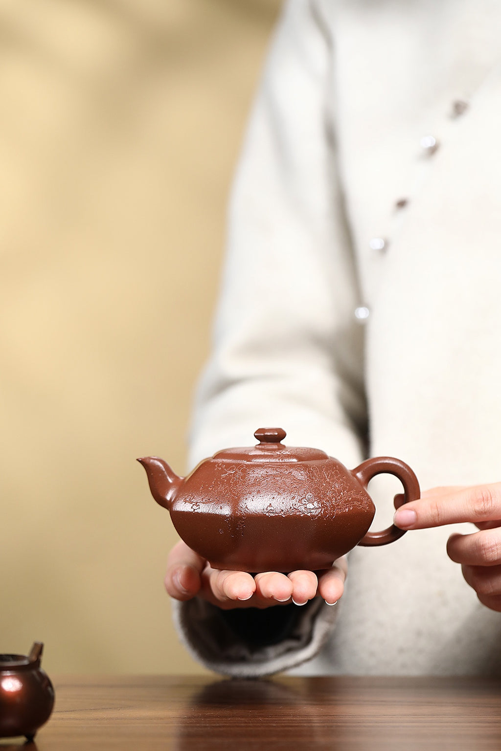 耿浩·方器臻藏 著名方器巨匠臻品《纵横捭阖壶》原矿极品降坡泥·260cc