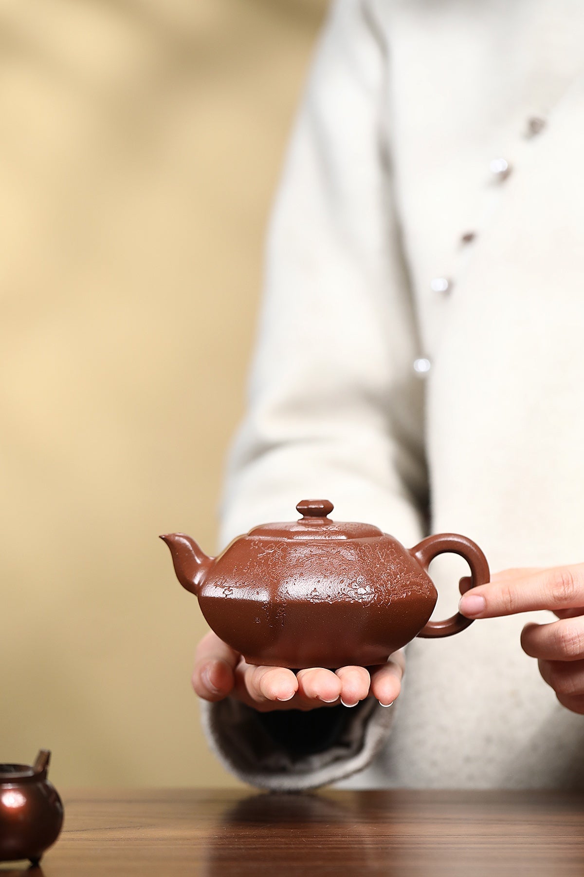 耿浩·方器臻藏 著名方器巨匠臻品《纵横捭阖壶》原矿极品降坡泥·260cc