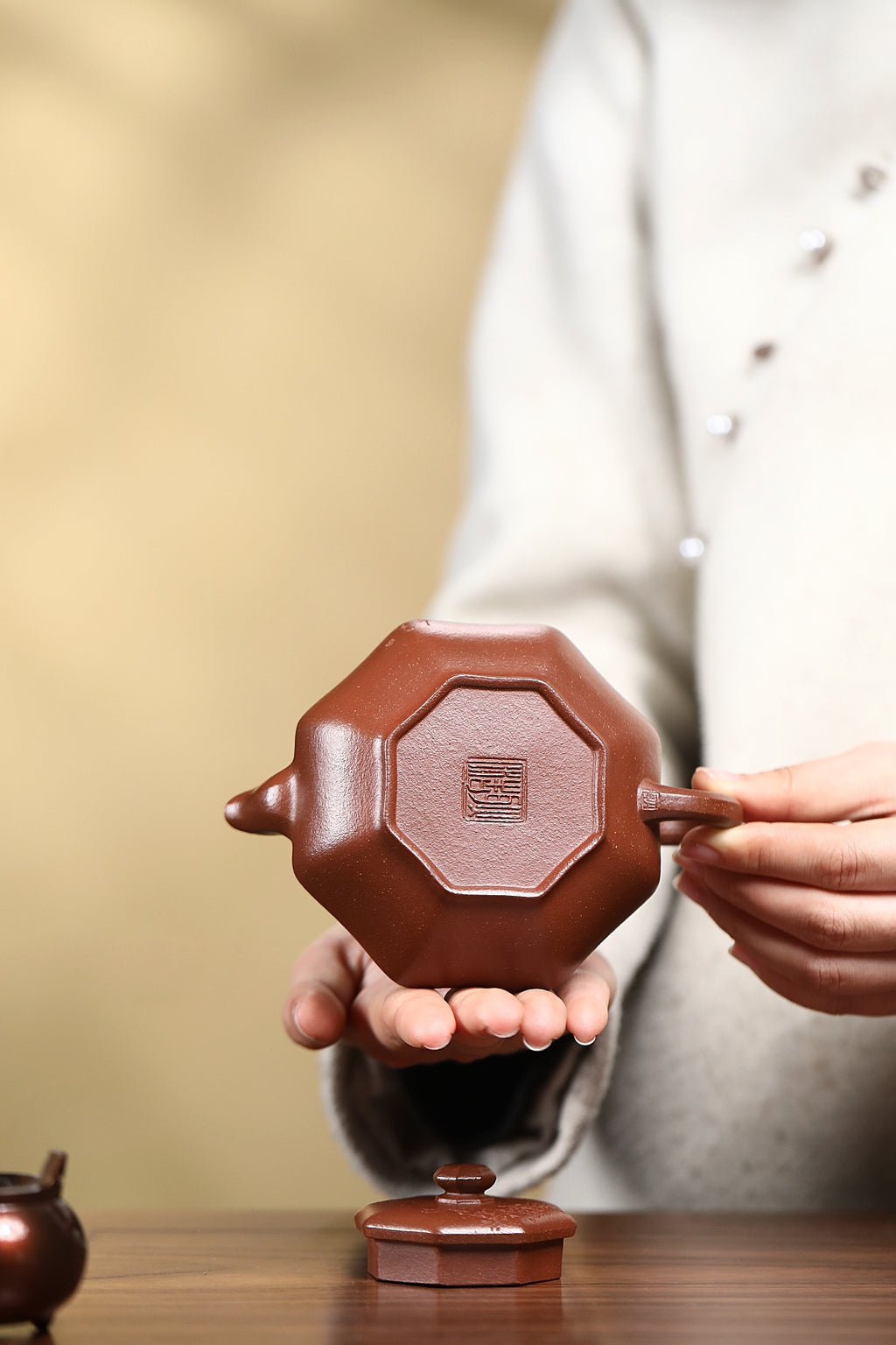 耿浩·方器臻藏 著名方器巨匠臻品《纵横捭阖壶》原矿极品降坡泥·260cc