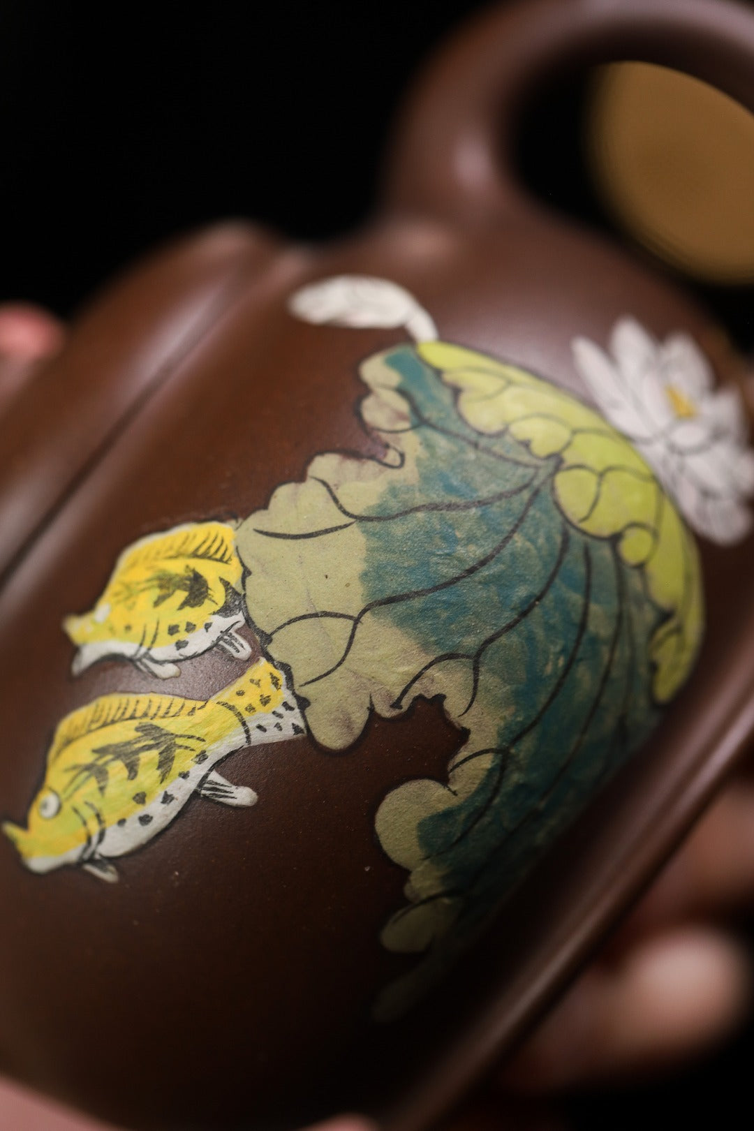【荷塘月色】 万庆元（国家级高级工艺美术师） 原矿紫泥 容量 260cc