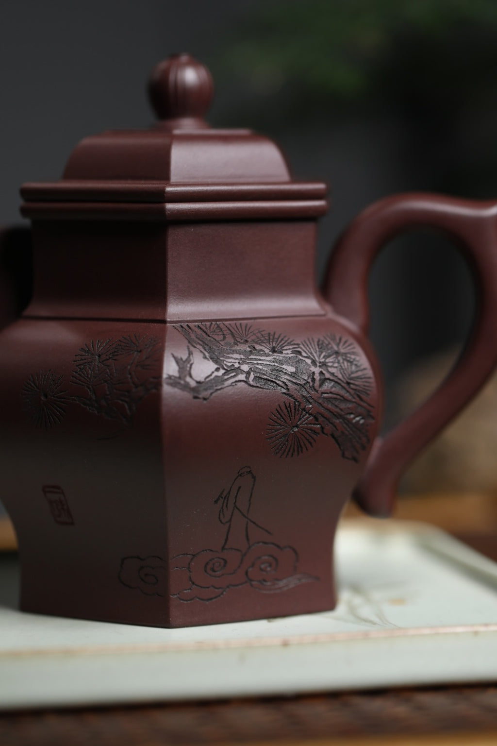 全手工制作【僧帽】曹美好 (国家级工艺美术师) 原矿紫泥 容量250cc