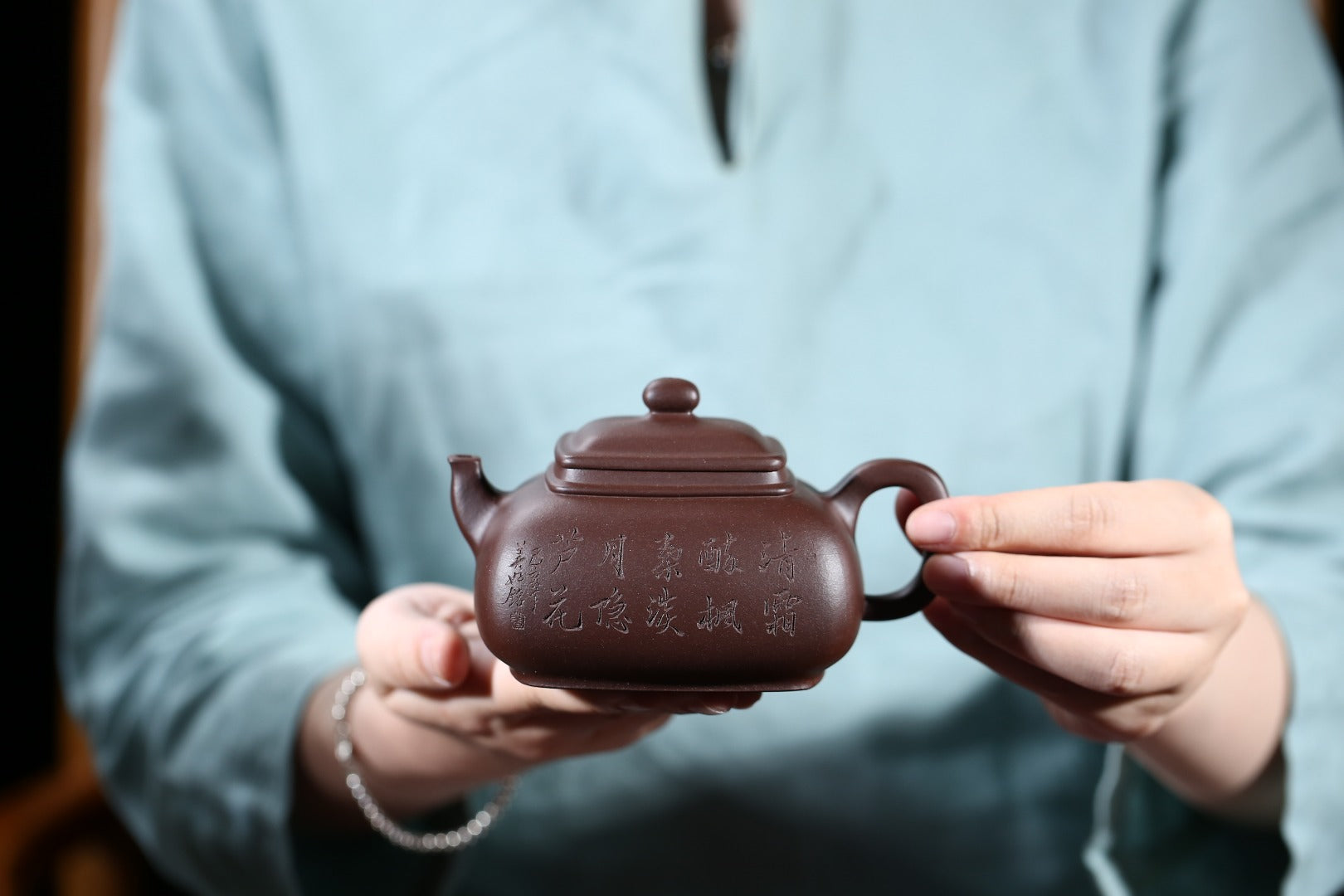 全手工制作【憨方】曹美好 (国家级工艺美术师)原矿紫泥 容量270cc