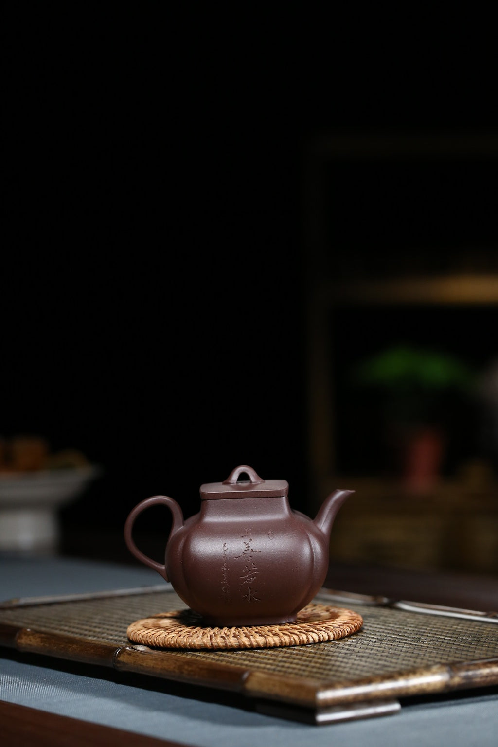 全手工制作【四方兰春】曹美好 (国家级工艺美术师) 原矿紫泥 容量 270cc