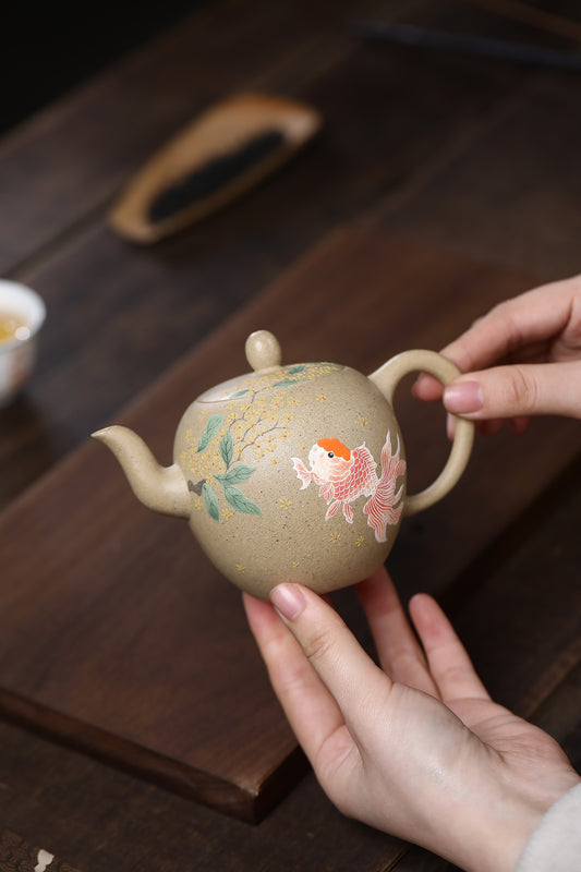 美人肩·本绿•·手工泥绘容量 200cc 内推孔