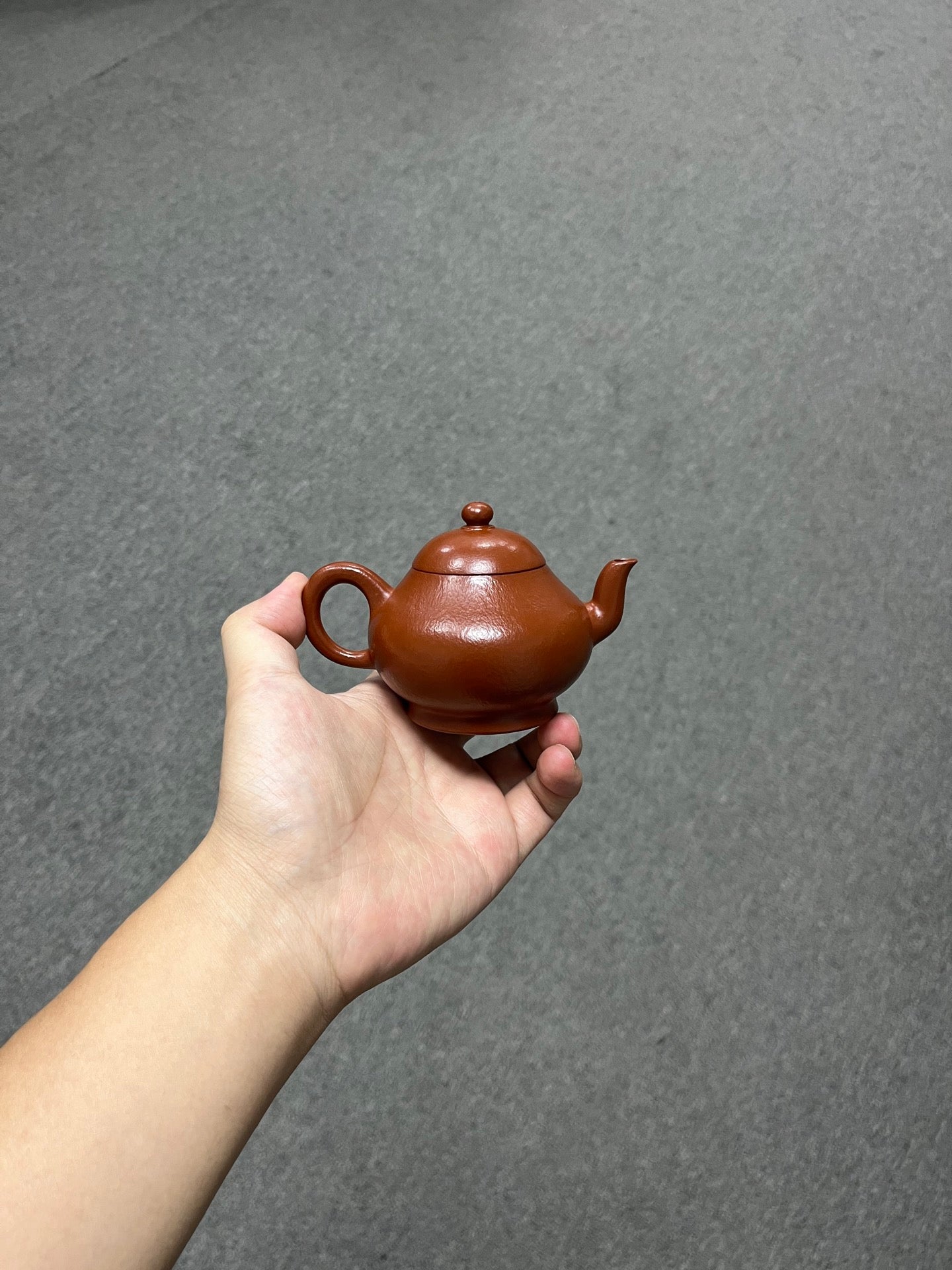 实拍·全手工【梨形·摹古】 原矿极品朱泥·170cc·9孔