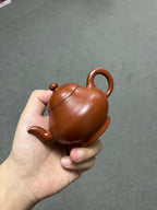 实拍·全手工【梨形·摹古】 原矿极品朱泥·170cc·9孔
