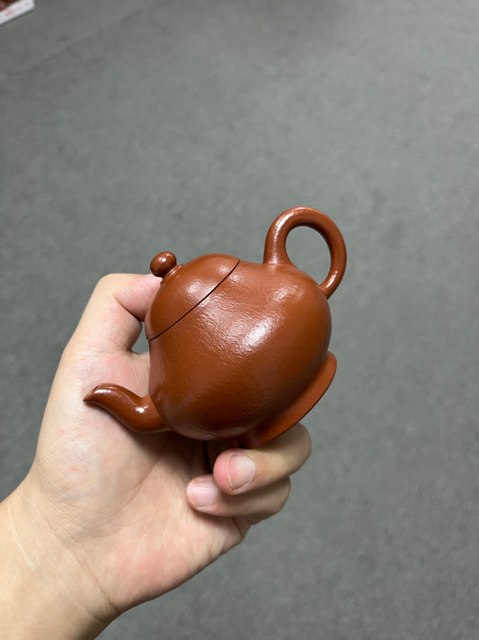 实拍·全手工【梨形·摹古】 原矿极品朱泥·170cc·9孔