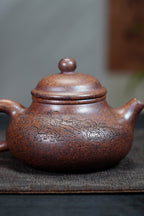 邱爽 | 范泽锋高徒·省大师紫砂潜力重器【容天壶】原矿极品龙骨金砂·370cc