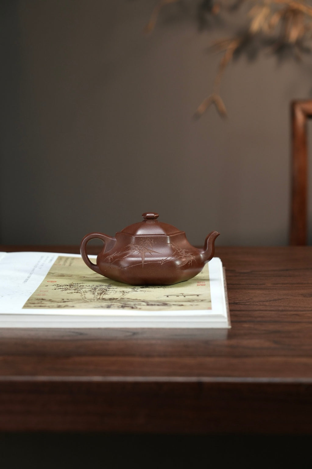 耿浩·方器臻藏 ·著名方器巨匠臻品·《闲者六方壶》原矿极品羊角山紫泥·260cc