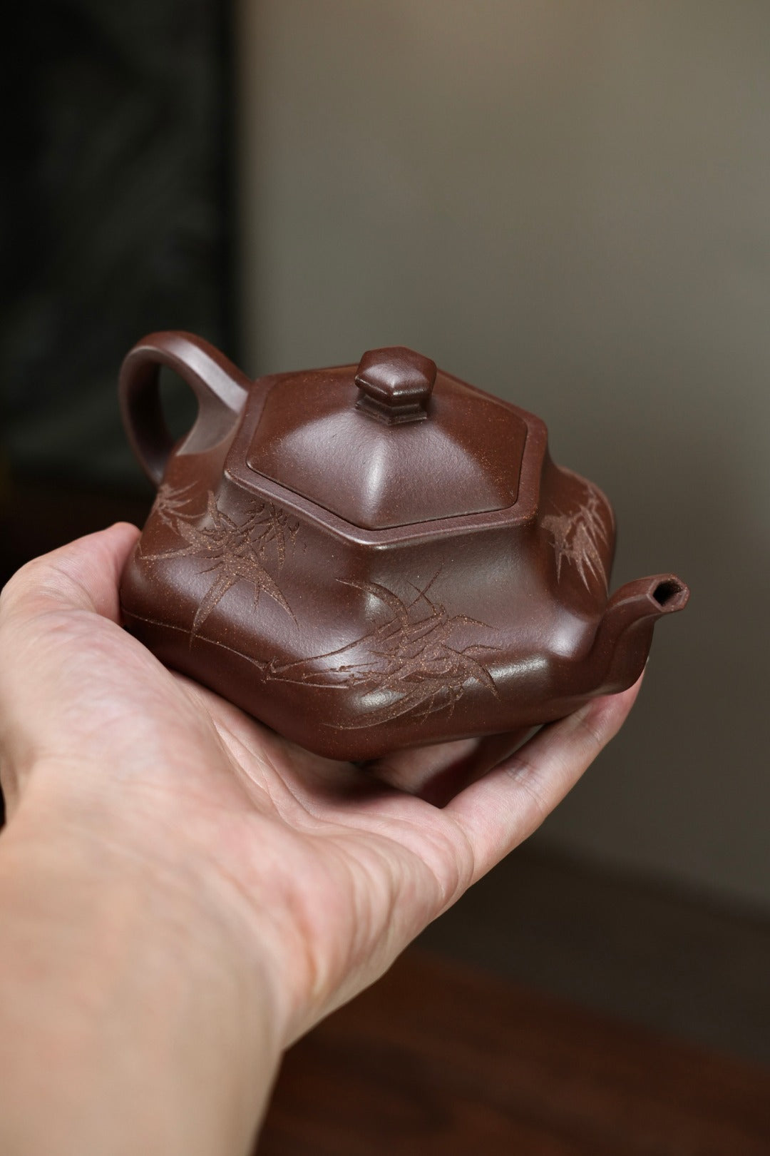 耿浩·方器臻藏 ·著名方器巨匠臻品·《闲者六方壶》原矿极品羊角山紫泥·260cc