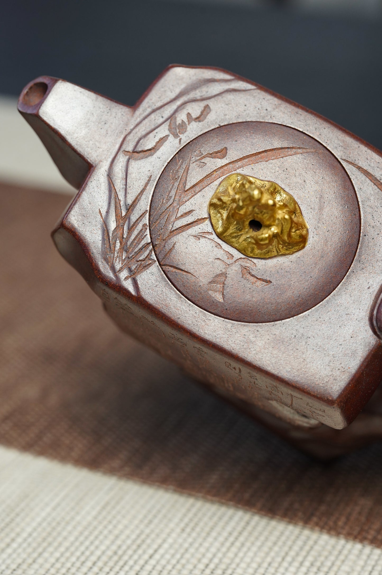 蒋艺华大师· 24k真金装饰·日照金山限定款【步步高升】原矿极品底槽清柴烧·220cc