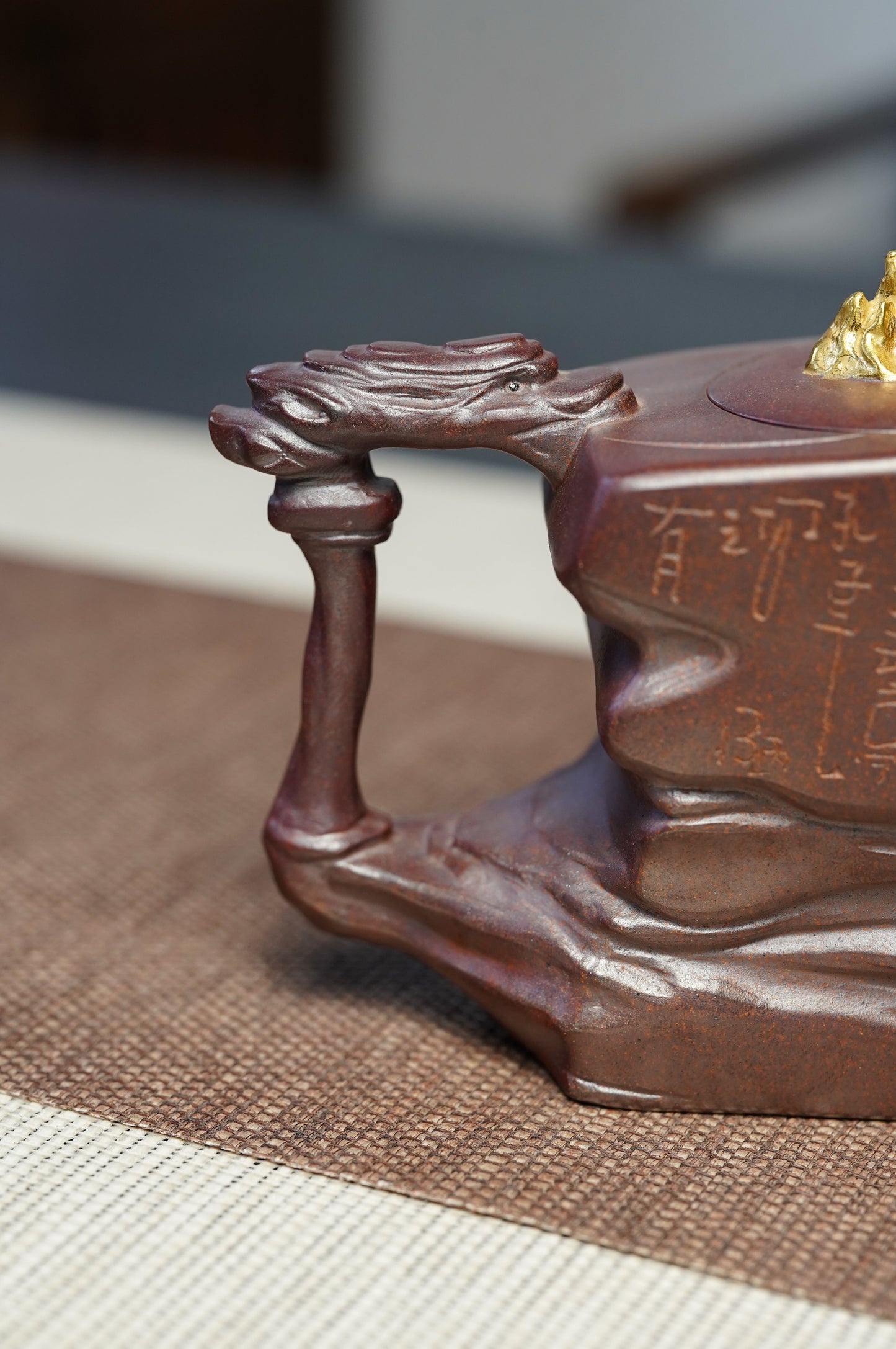 蒋艺华大师· 24k真金装饰·日照金山限定款【步步高升】原矿极品底槽清柴烧·220cc