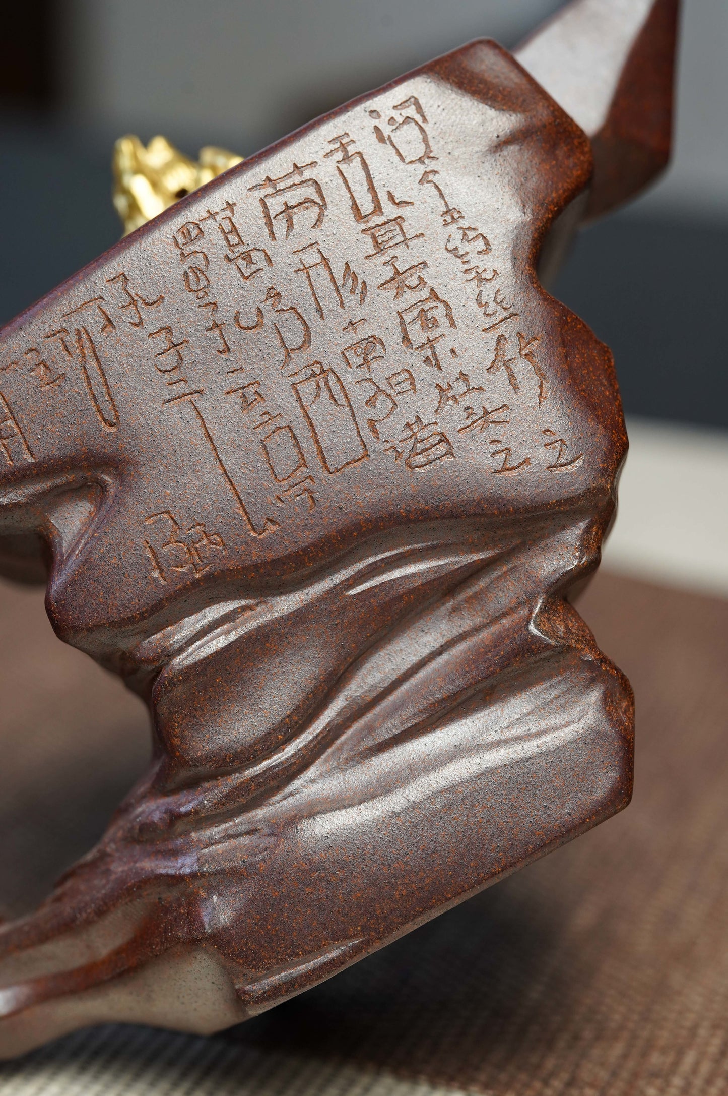 蒋艺华大师· 24k真金装饰·日照金山限定款【步步高升】原矿极品底槽清柴烧·220cc