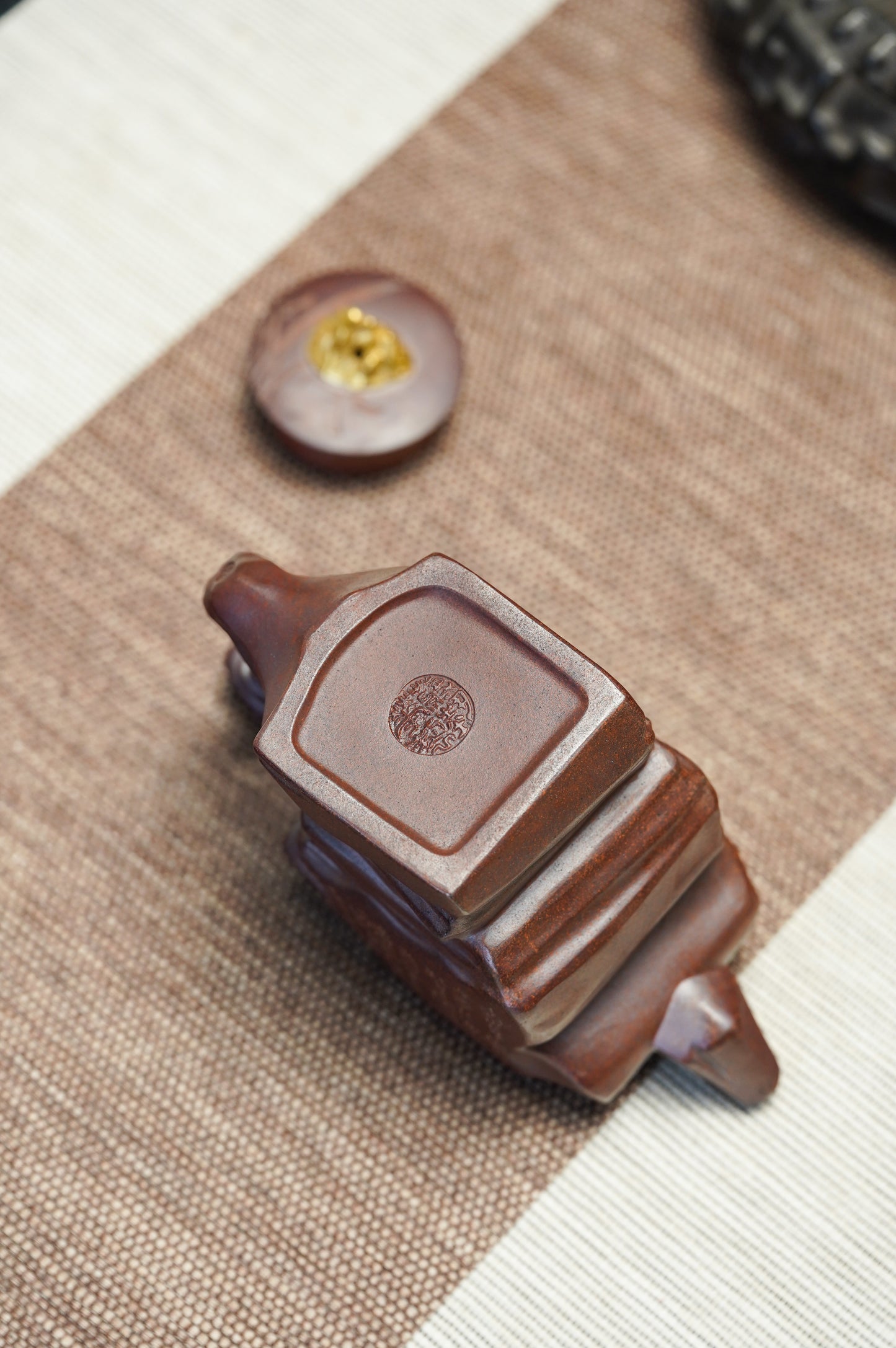 蒋艺华大师· 24k真金装饰·日照金山限定款【步步高升】原矿极品底槽清柴烧·220cc