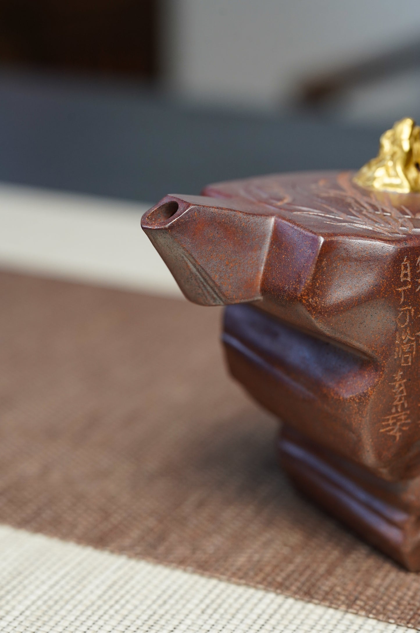 蒋艺华大师· 24k真金装饰·日照金山限定款【步步高升】原矿极品底槽清柴烧·220cc