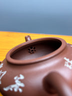 蒋琰滨大师·紫砂重器｜省大师臻作【虚扁壶】刀笔双绝 原矿极品底槽清·200cc &nbsp;(卡真金丝孤品)