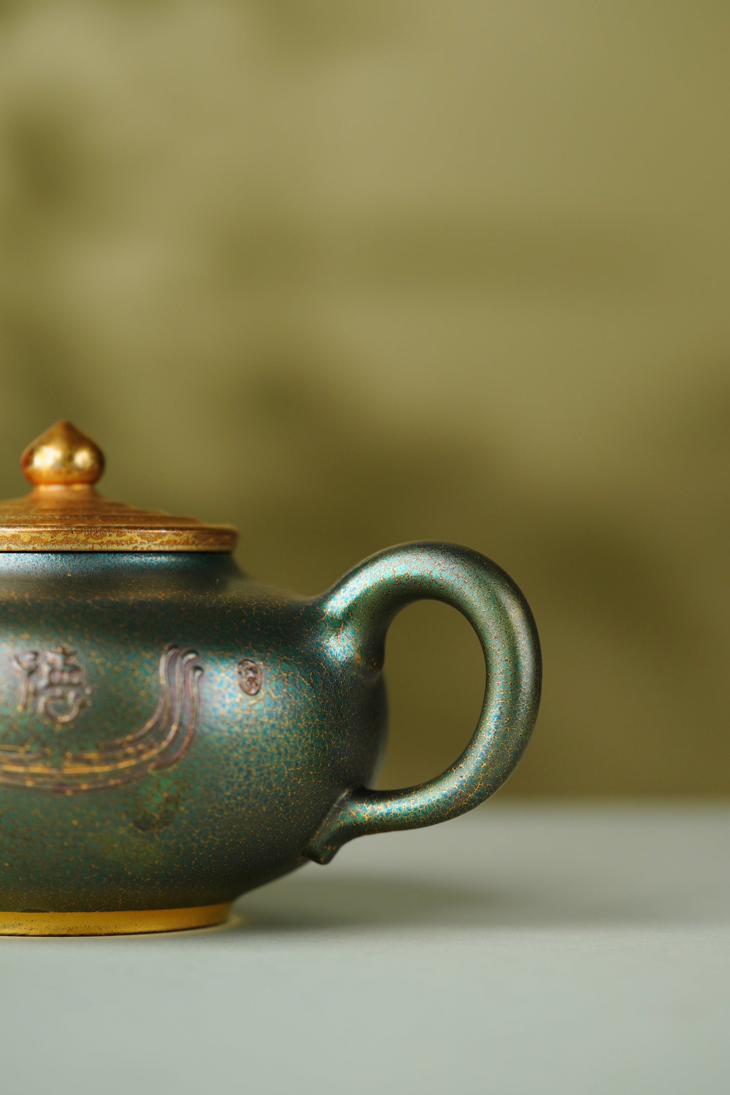 大国工匠紫砂重器·一代宗师·邱玉林原创《德福壶》原矿极品底槽清·380cc（黄金贝壳烧）