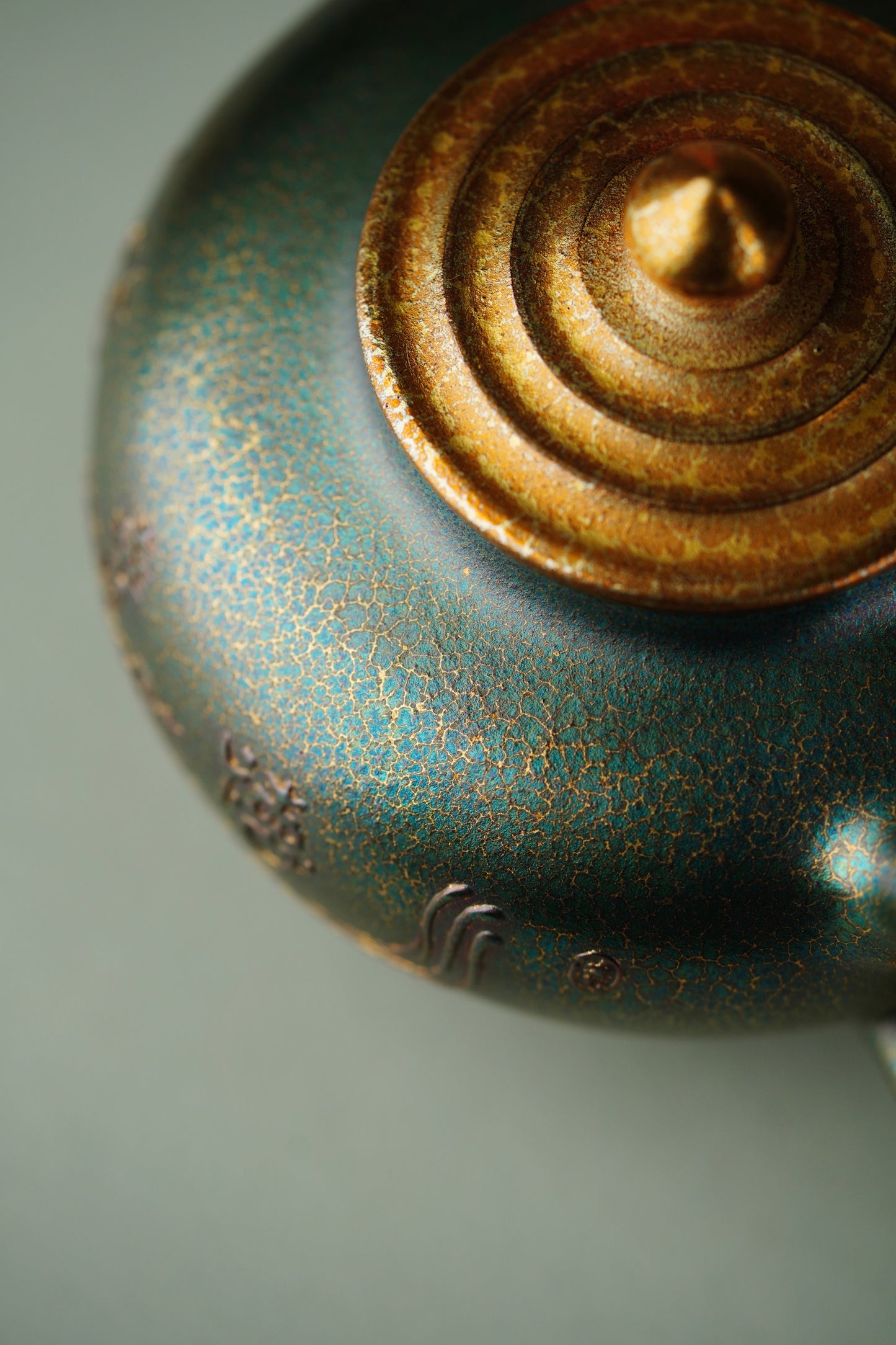 大国工匠紫砂重器·一代宗师·邱玉林原创《德福壶》原矿极品底槽清·380cc（黄金贝壳烧）