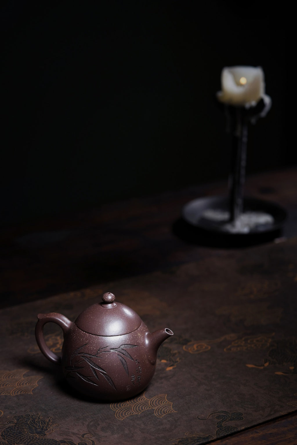 储立之大师 | 中国陶瓷艺术终身成就奖获得者重器【龙蛋壶】极品紫玉金砂 300cc