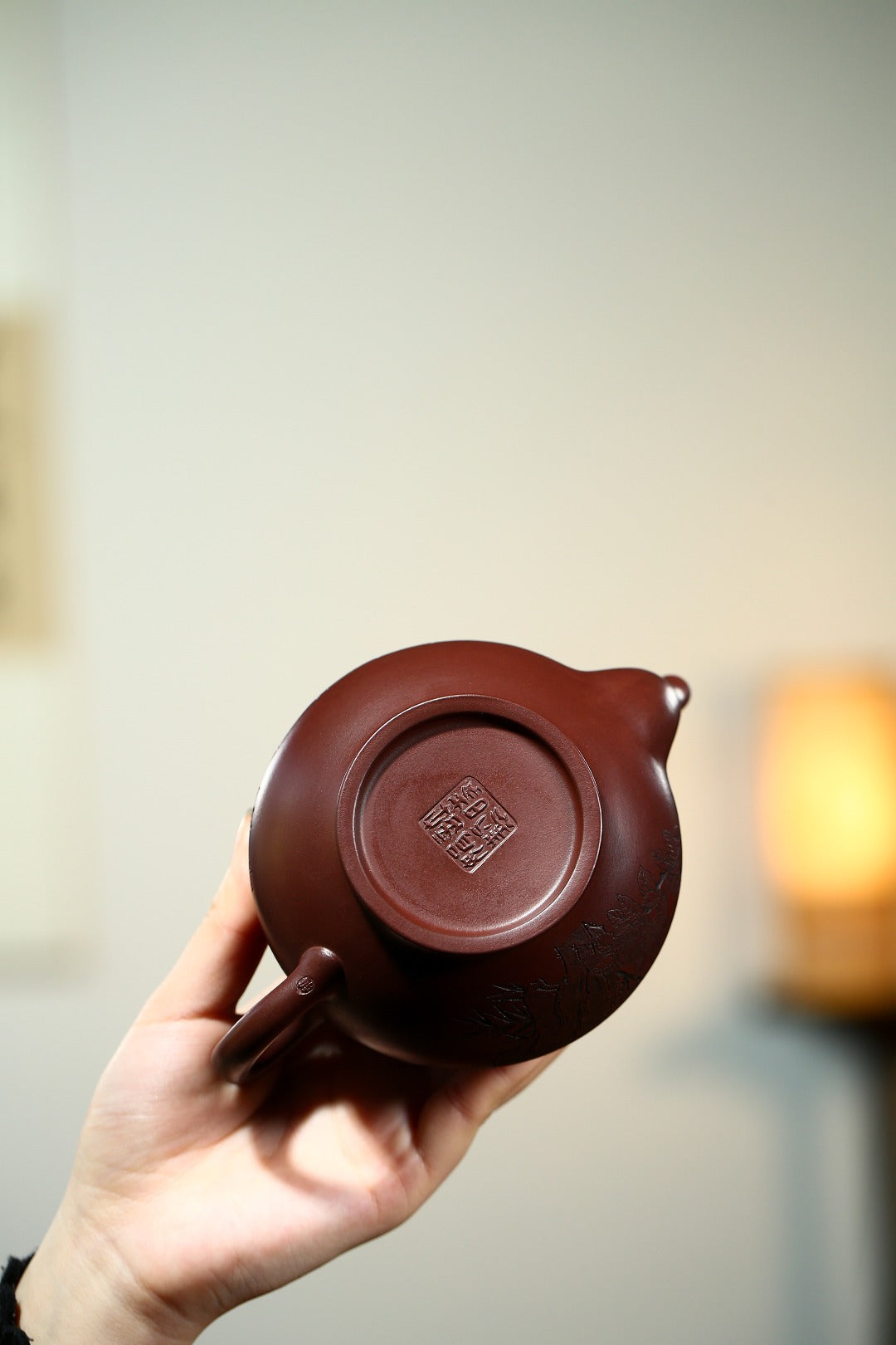 珍藏送礼级紫砂重器｜高级工艺美术师·许时娟 亲制【笑樱壶】原矿老紫泥·350cc