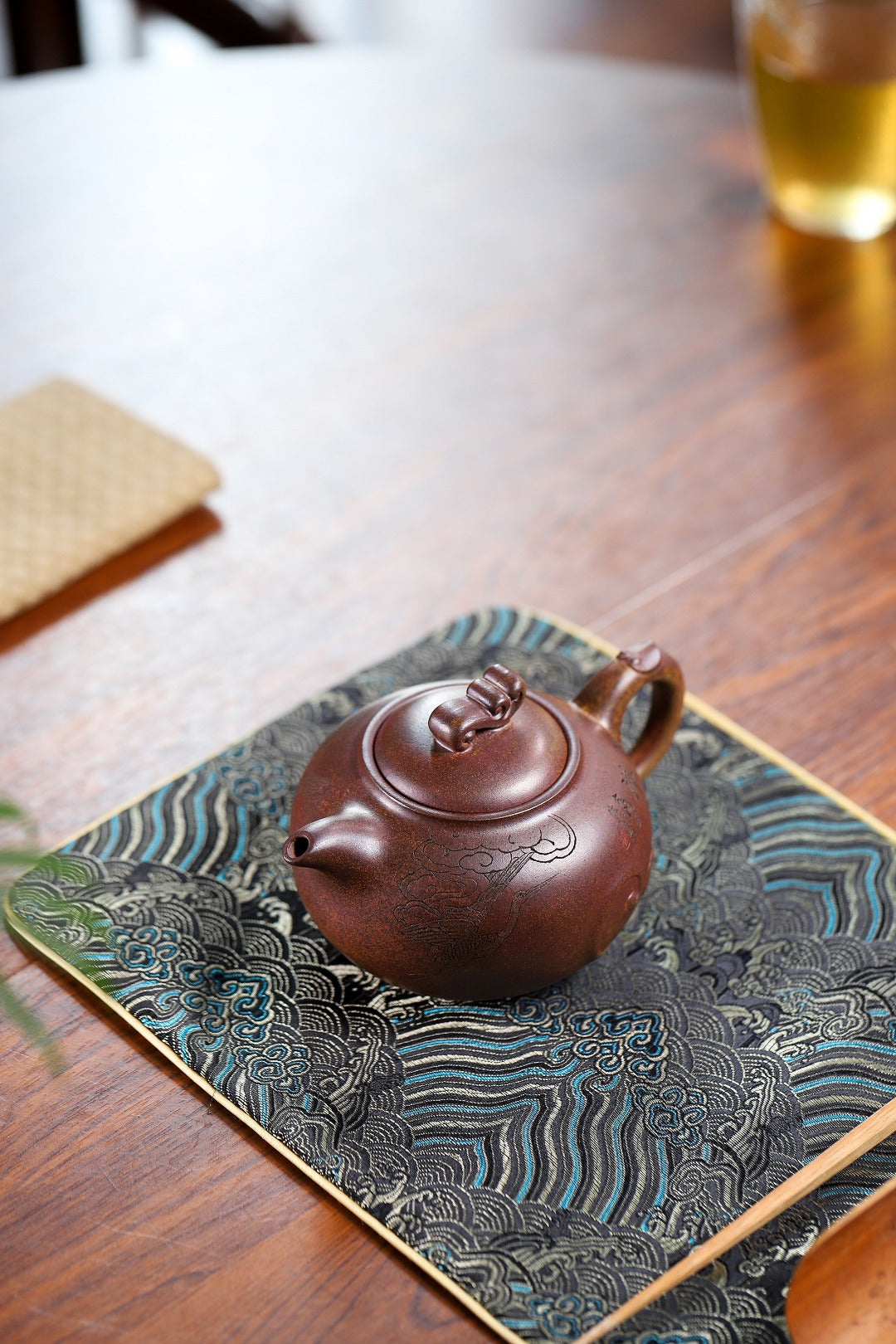 珍藏送礼级紫砂重器｜高级工艺美术师·许时娟 亲制【瑞鹤呈祥壶】原矿虎皮金砂· 270cc