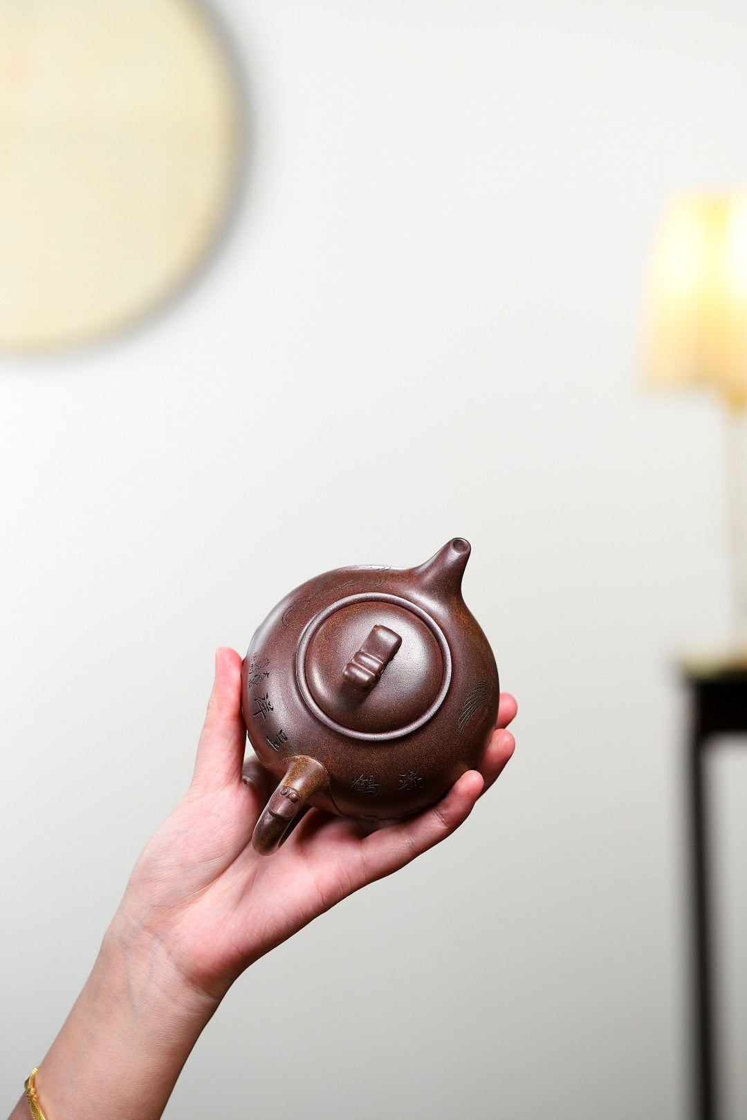 珍藏送礼级紫砂重器｜高级工艺美术师·许时娟 亲制【瑞鹤呈祥壶】原矿虎皮金砂· 270cc