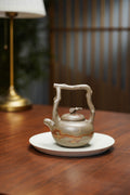 范泽锋高徒·省大师邱爽紫砂潜力重器· 特色绞泥藏品【东坡提梁壶】原矿极品蟹壳青段泥·250cc
