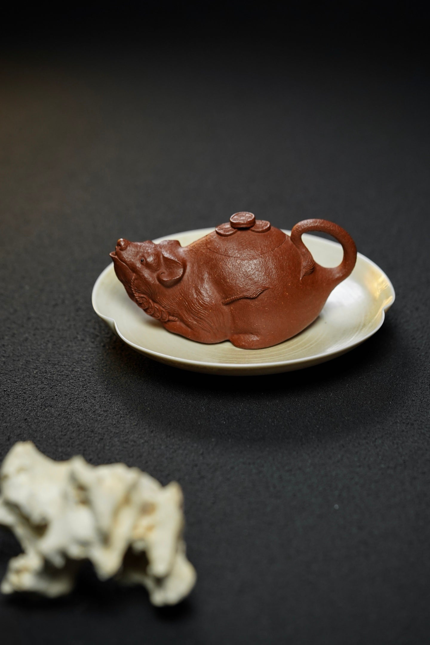 鼠钱『招财进宝』·轻胚精工·135cc 是壶亦是宠 极品红降坡