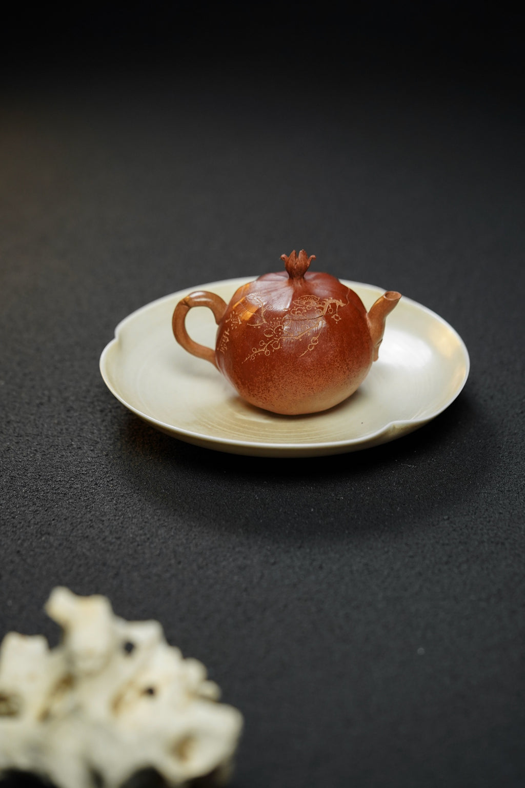 高端精品小石榴·手绘证书 极品老段泥·全手轻胚·100cc