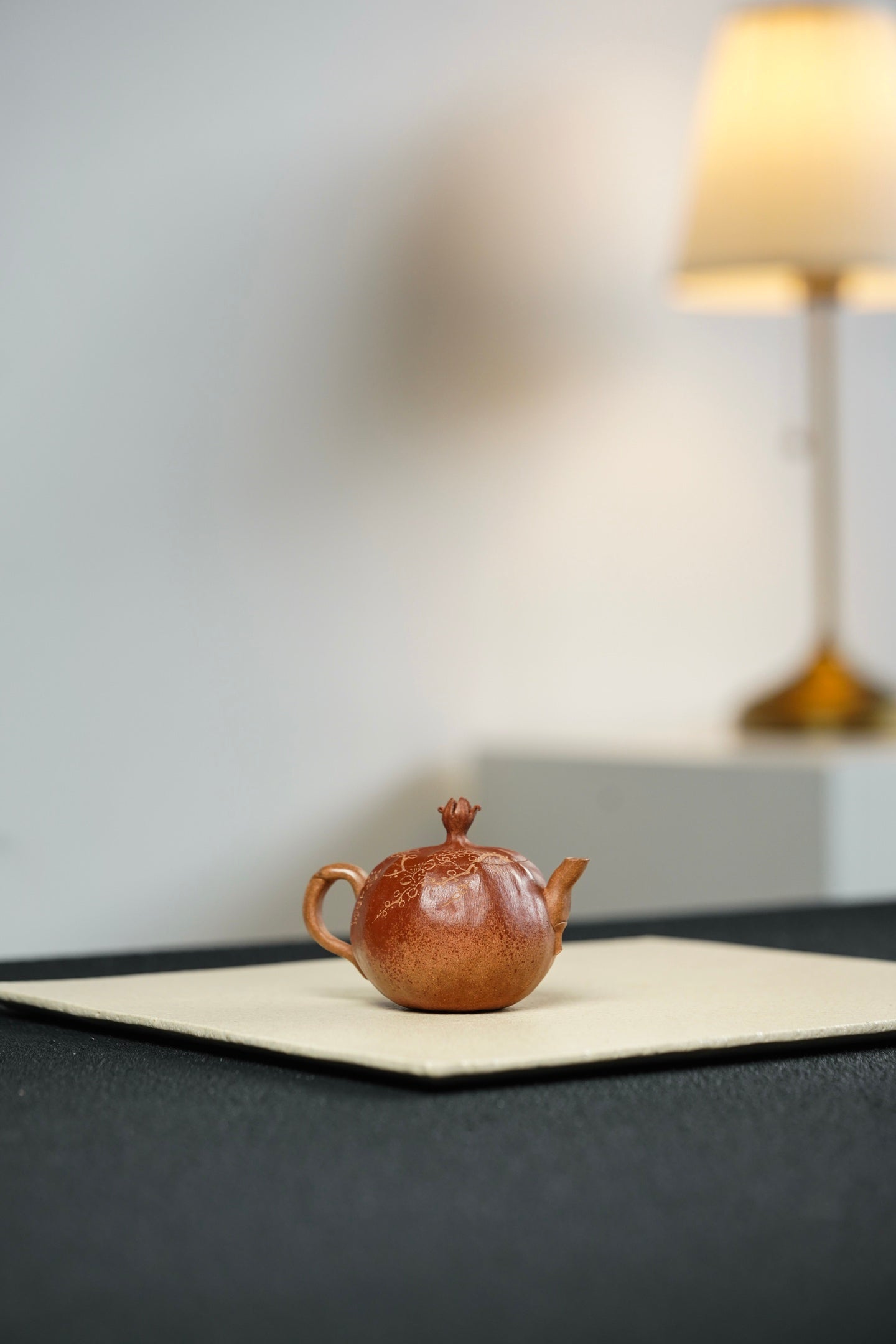 高端精品小石榴·手绘证书 极品老段泥·全手轻胚·100cc