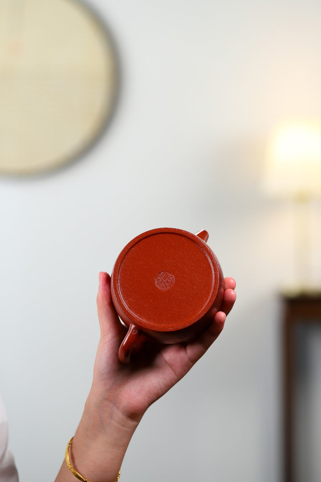 高级工艺美术师·许时娟 亲制【德钟壶】原矿臻品 原矿皱皮朱泥 250cc