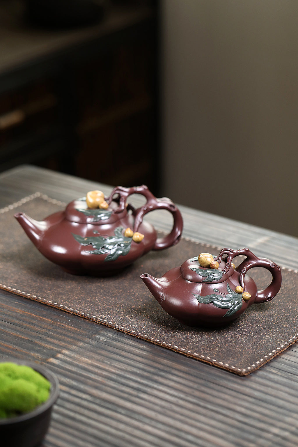 蒋艺华大师·重器传承·紫砂七老花器泰斗蒋蓉唯一传人佳作【上合桃壶】原矿极品底槽清·550cc