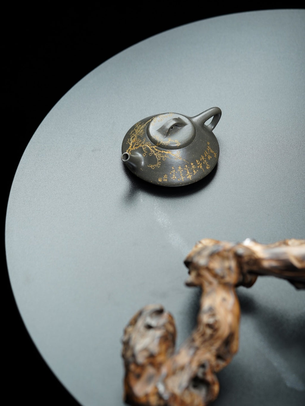 储立之大师 | 中国陶瓷艺术终身成就奖获得者重器【纳瓢壶】独家储氏雪花青· 150cc