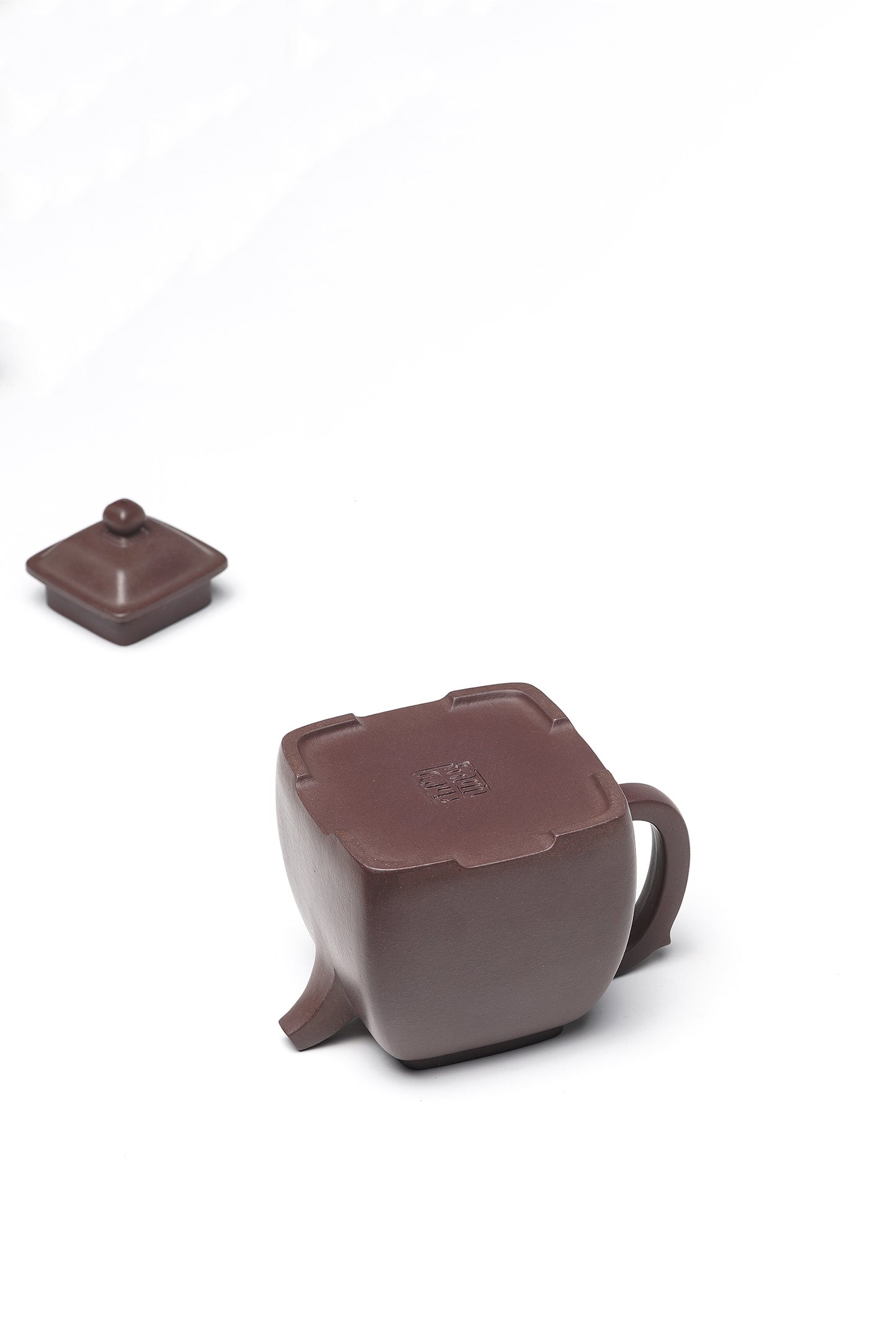 储立之大师 | 中国陶瓷艺术终身成就奖获得者重器【四方宫灯壶】原矿极品紫泥·260cc