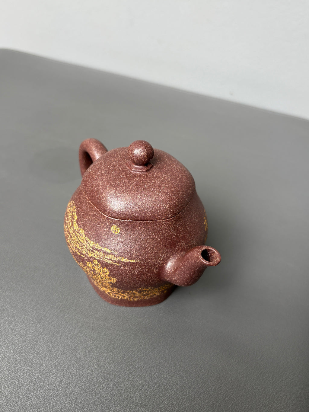 耿浩·方器臻藏&nbsp; 紫砂界80后扛鼎之作·著名方器巨匠臻品《思源壶》原矿极品桂花金砂·190cc
