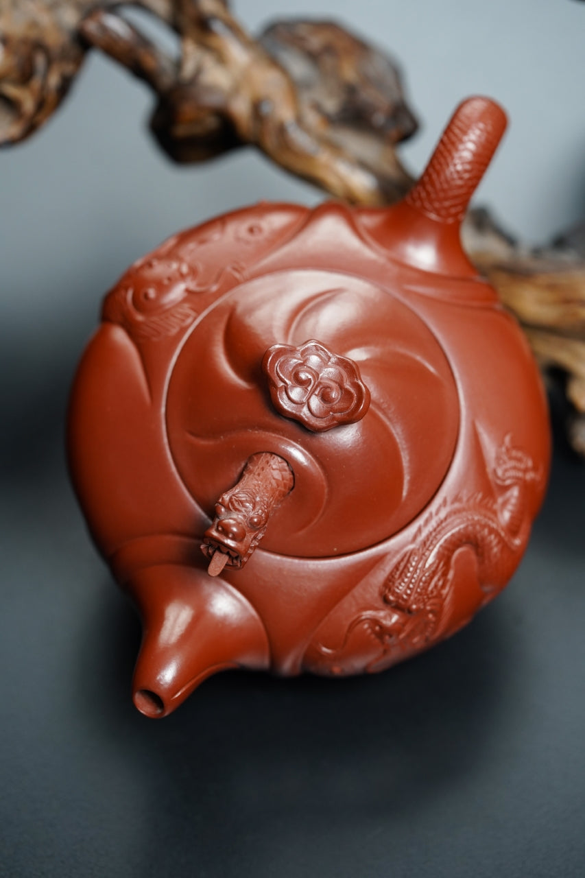 储立之大师 | 中国陶瓷艺术终身成就奖获得者重器【鱼化龙壶】原矿优质红泥·220cc