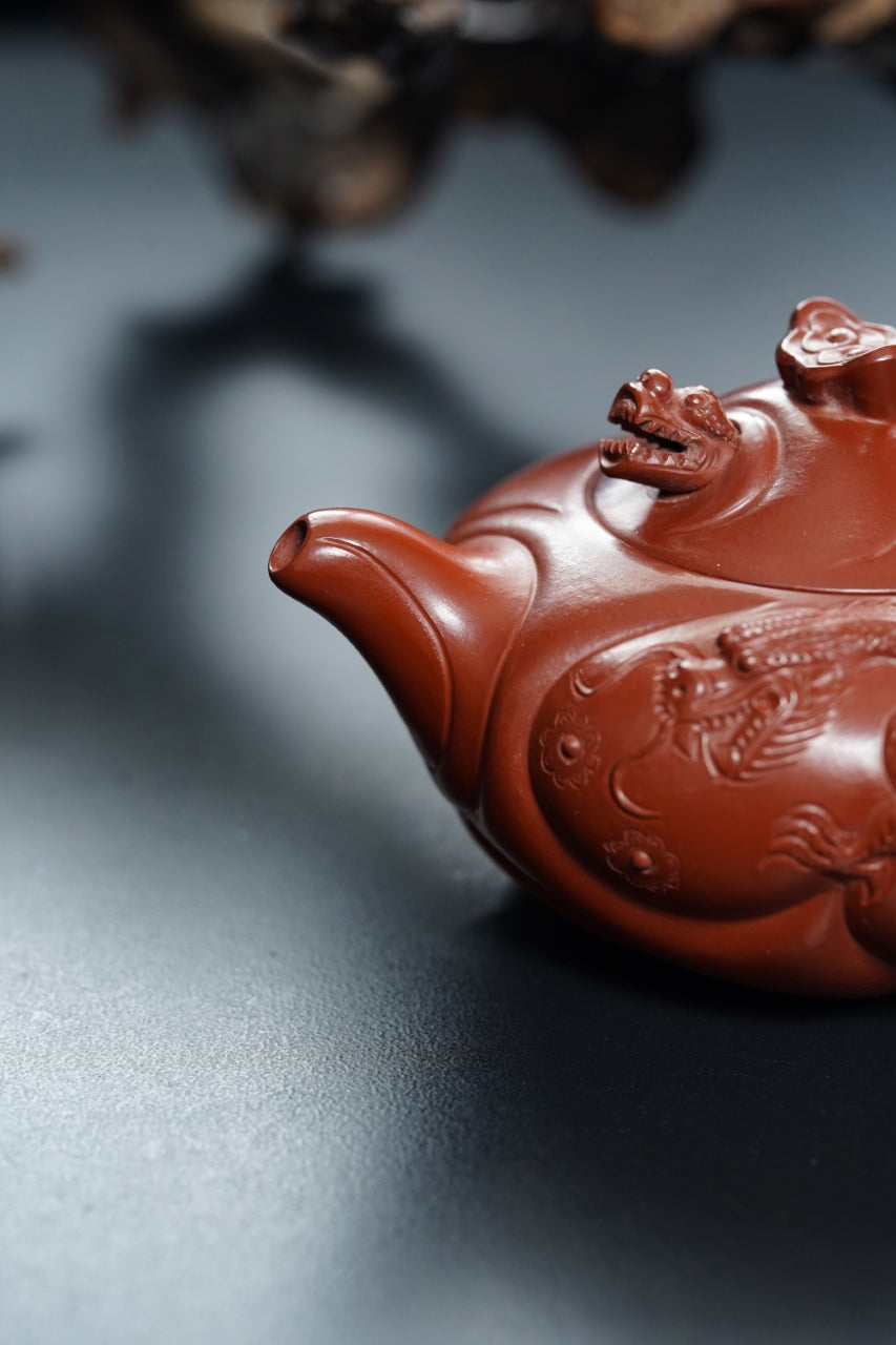 储立之大师 | 中国陶瓷艺术终身成就奖获得者重器【鱼化龙壶】原矿优质红泥·220cc