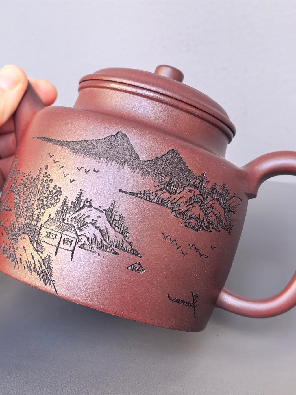 李昌鸿臻品福利🧧紫砂泰斗传承·双国大师匠心之作【高德钟壶】原矿优质紫茄泥·800cc