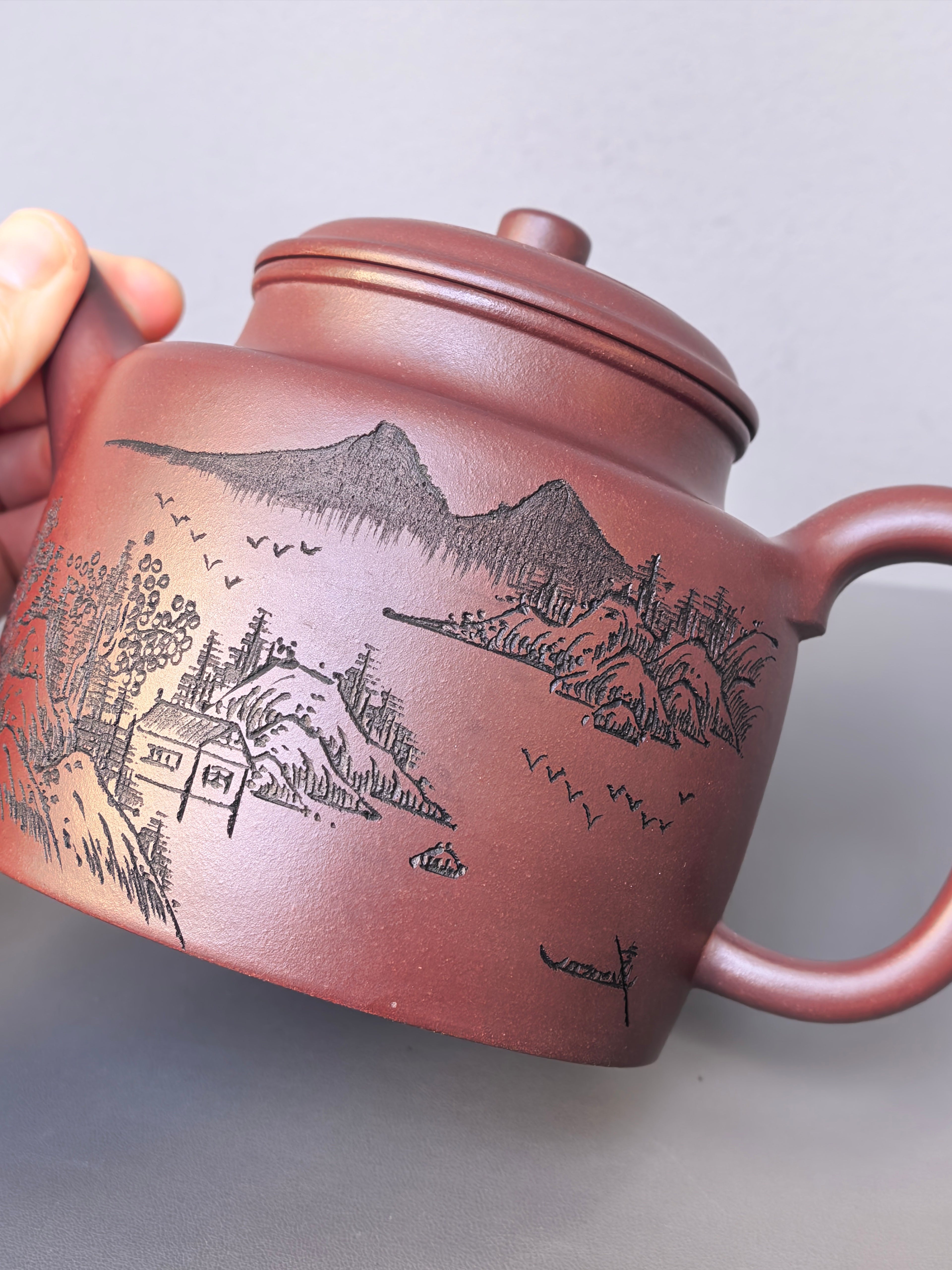 李昌鸿臻品福利🧧紫砂泰斗传承·双国大师匠心之作【高德钟壶】原矿优质紫茄泥·800cc