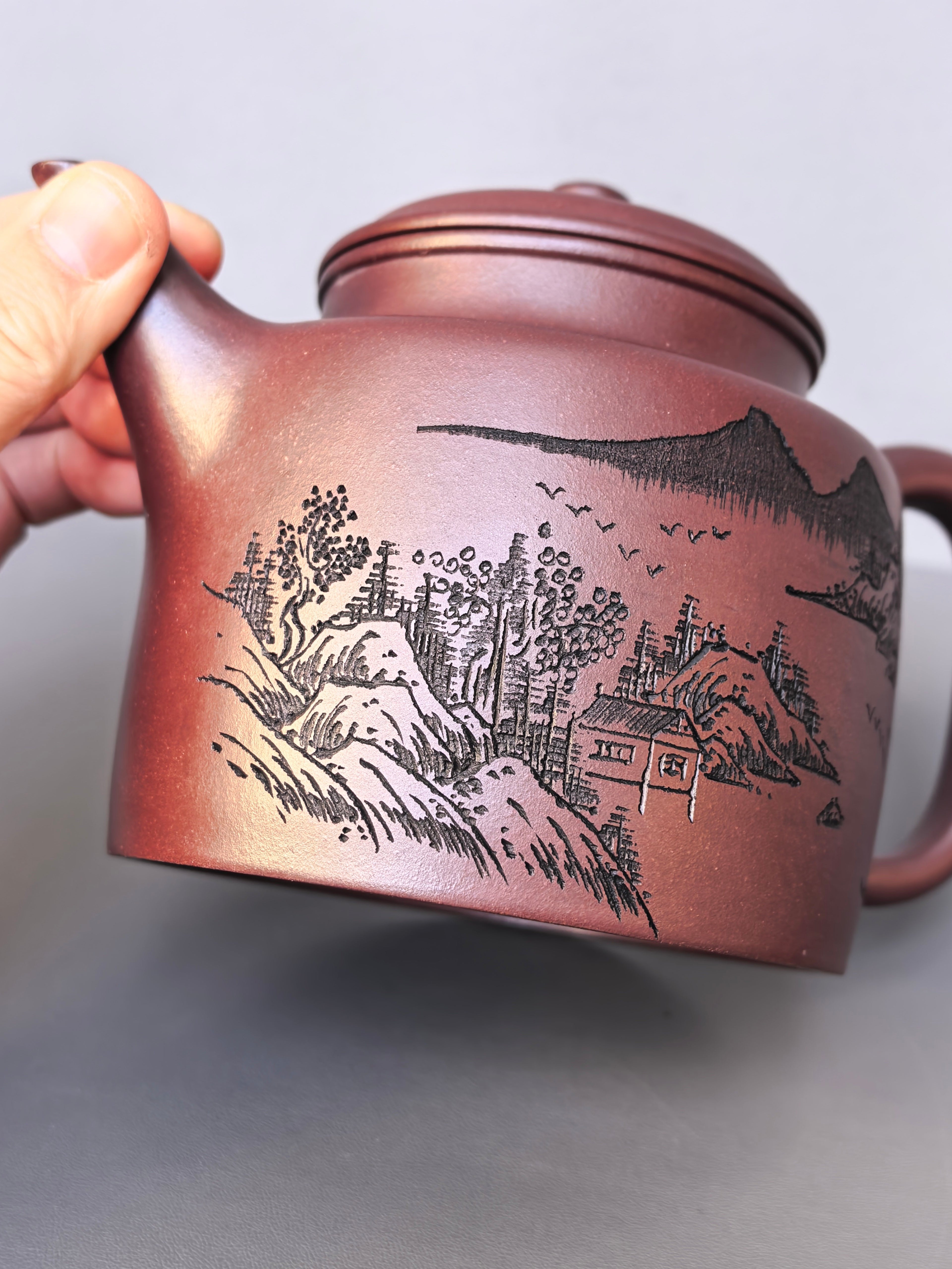李昌鸿臻品福利🧧紫砂泰斗传承·双国大师匠心之作【高德钟壶】原矿优质紫茄泥·800cc